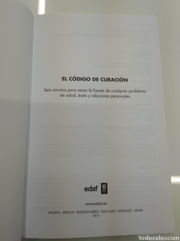 Libros de segunda mano: EL CODIGO DE CURACION DR. ALEXANDER LOYD Y BEN JOHNSON EDAF SALUD - Foto 4