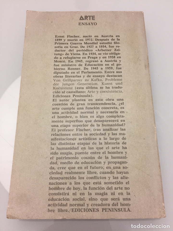 Libros de segunda mano: Libro La necesidad del arte. Ernst Fischer - Foto 2