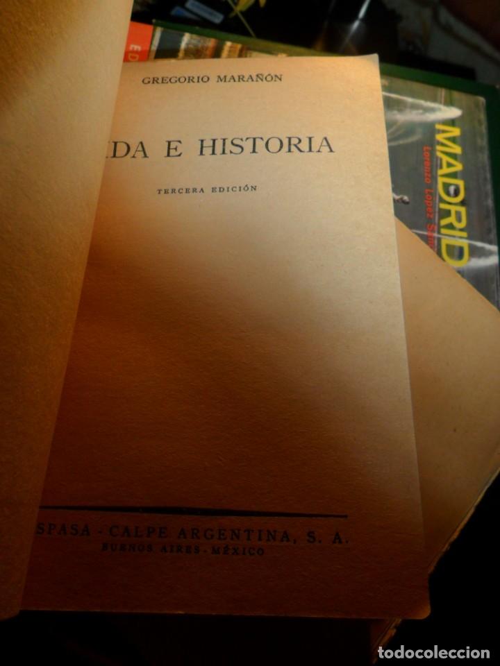 Libros de segunda mano: GREGORIO MARA&Ntilde;ON, VIDA E HISTORIA - Foto 2