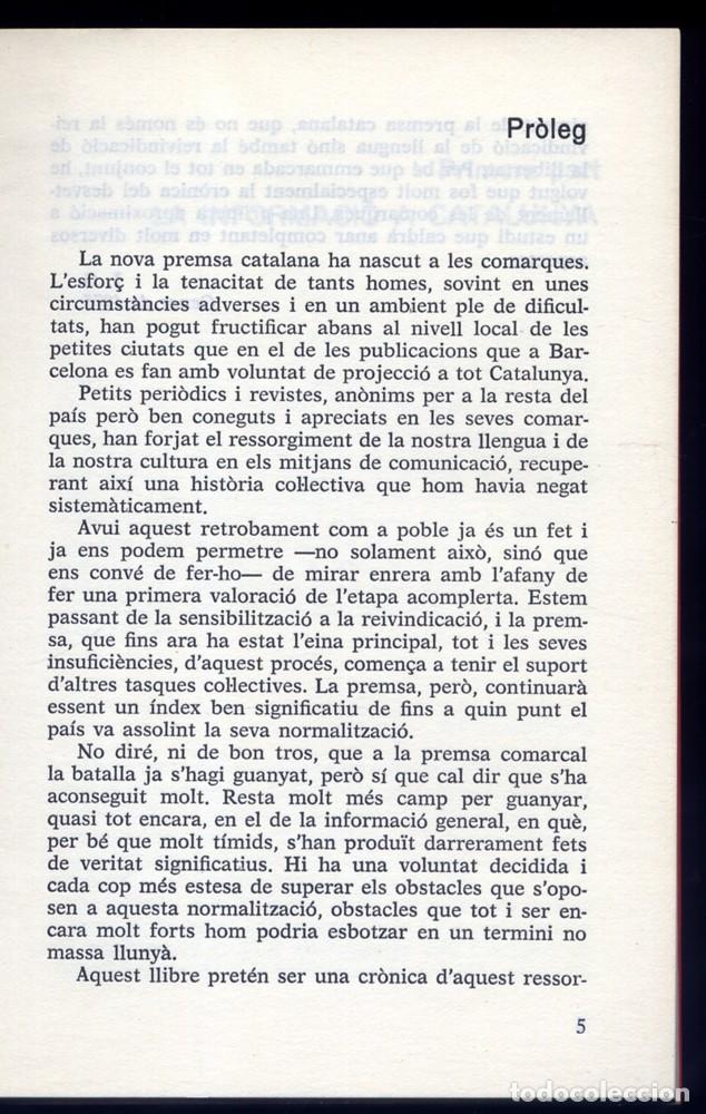 Libros de segunda mano: GUILLAMET, Jaume.  La nova premsa catalana.  1975. - Foto 3