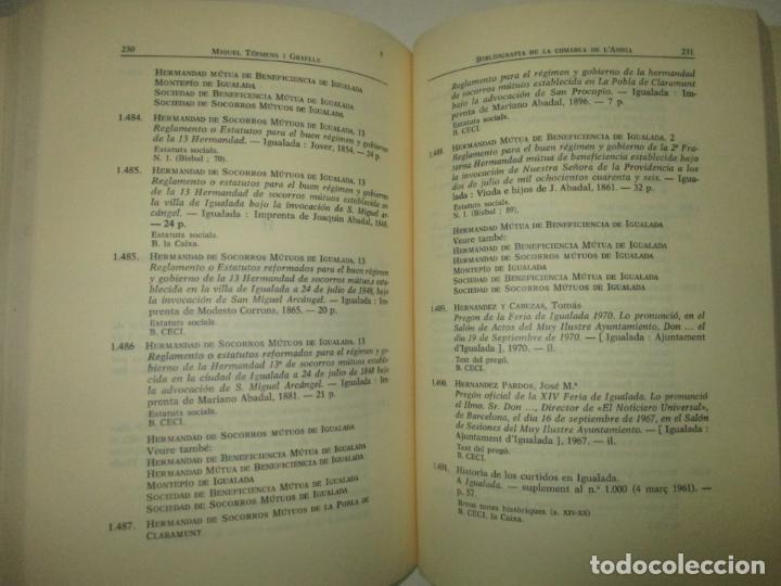 Libros de segunda mano: BIBLIOGRAFIA DE LA COMARCA DE LANOIA. - TERMENS I GRAELLS, Miquel. 1985. - Foto 3
