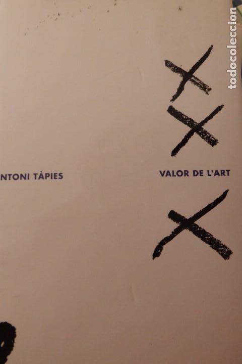 Libros de segunda mano: VALOR DE LART. ANTONI T&Agrave;PIES. - Foto 1