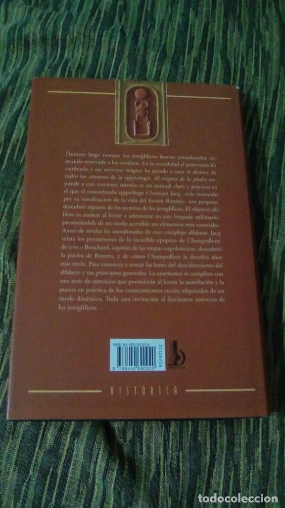 Libros de segunda mano: EL ENIGMA DE LA PIEDRA.- CHRISTIAN JACQ - Foto 2
