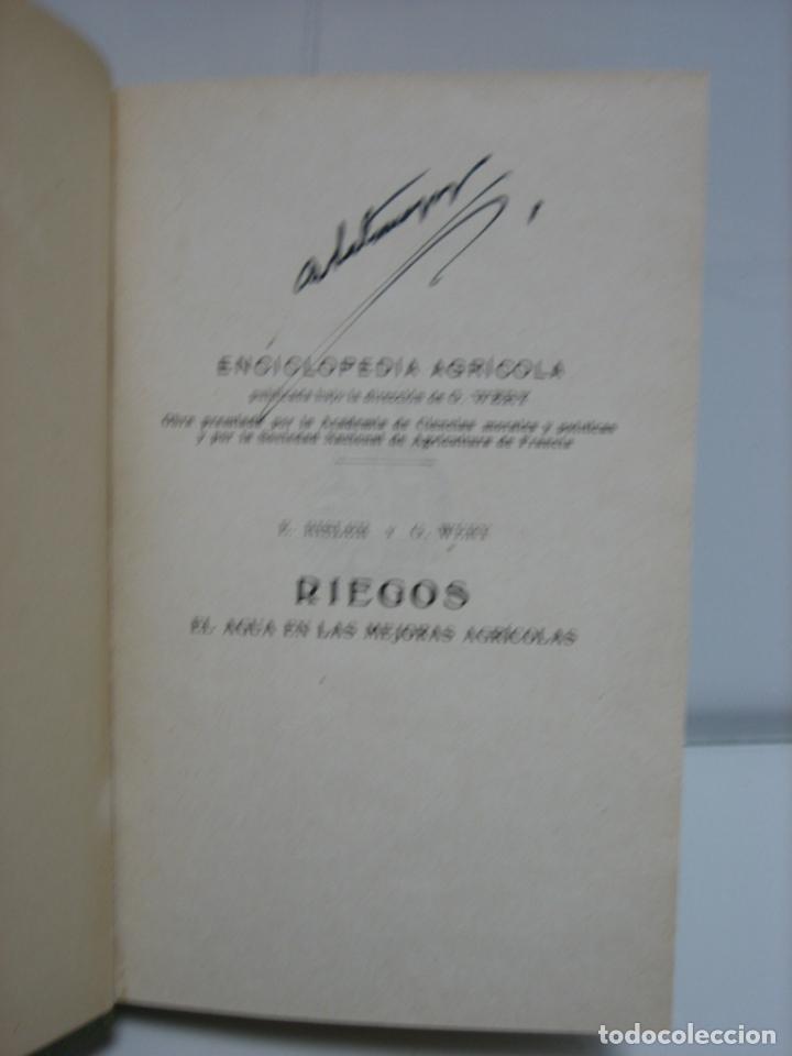 Libros de segunda mano: Riegos. El agua en las mejoras agricolas - Foto 2