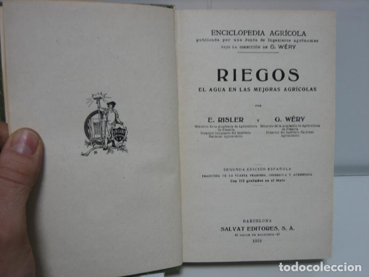 Libros de segunda mano: Riegos. El agua en las mejoras agricolas - Foto 3
