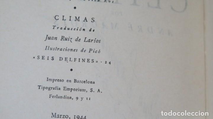 Libros de segunda mano: 1944.- CLIMAS. ANDRE MAUROIS - Foto 2