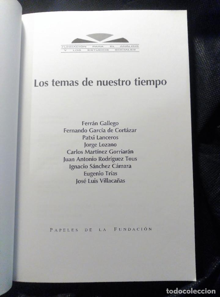 Libros de segunda mano: Los temas de nuestro tiempo, FAES, 2002 - Foto 3