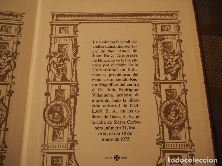 Libros de segunda mano: Libro de Buen Amor. Edici&oacute;n facs&iacute;mil del C&oacute;dice de Salamanca. Ed. Limitada, Numerada y Sellada. 1975 - Foto 5