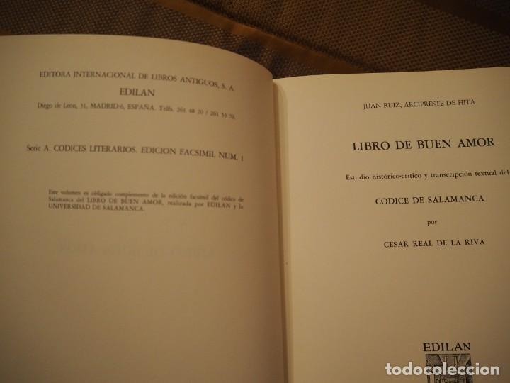 Libros de segunda mano: Libro de Buen Amor. Edici&oacute;n facs&iacute;mil del C&oacute;dice de Salamanca. Ed. Limitada, Numerada y Sellada. 1975 - Foto 6