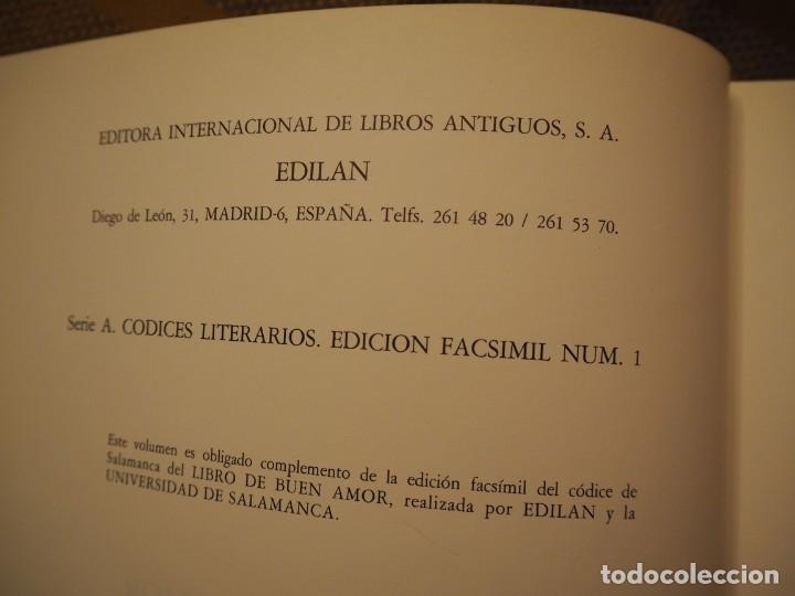 Libros de segunda mano: Libro de Buen Amor. Edici&oacute;n facs&iacute;mil del C&oacute;dice de Salamanca. Ed. Limitada, Numerada y Sellada. 1975 - Foto 7