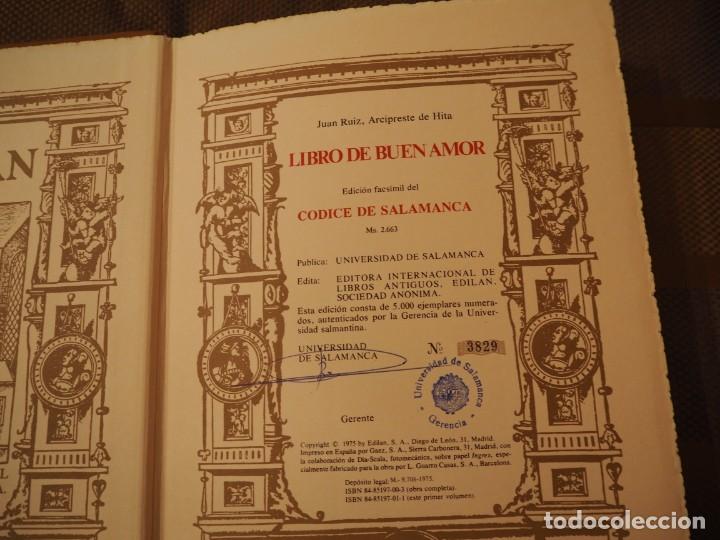 Libros de segunda mano: Libro de Buen Amor. Edici&oacute;n facs&iacute;mil del C&oacute;dice de Salamanca. Ed. Limitada, Numerada y Sellada. 1975 - Foto 8