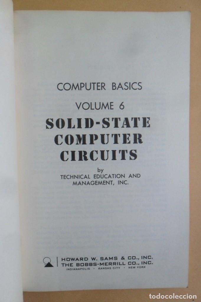 Libros de segunda mano: COMPUTER BASICS - VOL. 6 - SOLID-STATE COMPUTER CIRCUITS - HOWARD W. SAMS - 1969 ** EN INGLES - Foto 2