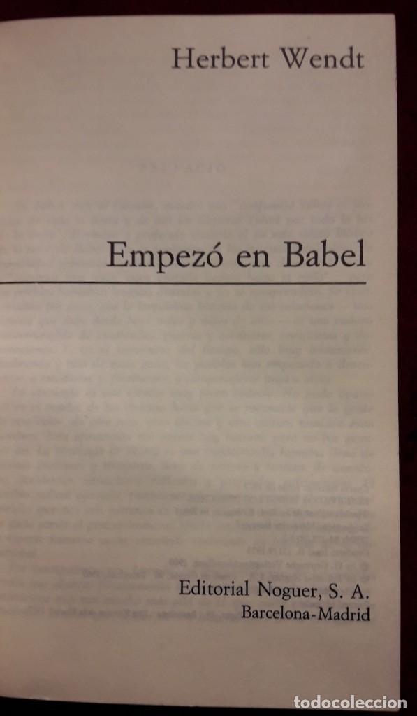 Libros de segunda mano: EMPEZ&Oacute; EN BABEL. (Herbert Wendt) - Foto 3