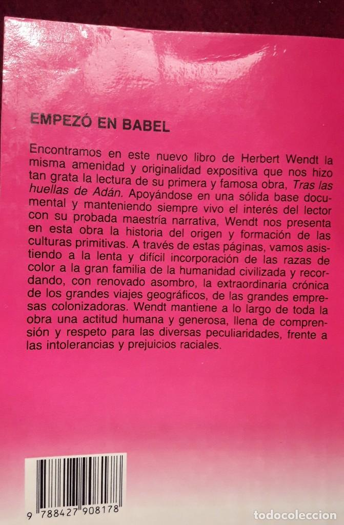 Libros de segunda mano: EMPEZ&Oacute; EN BABEL. (Herbert Wendt) - Foto 4