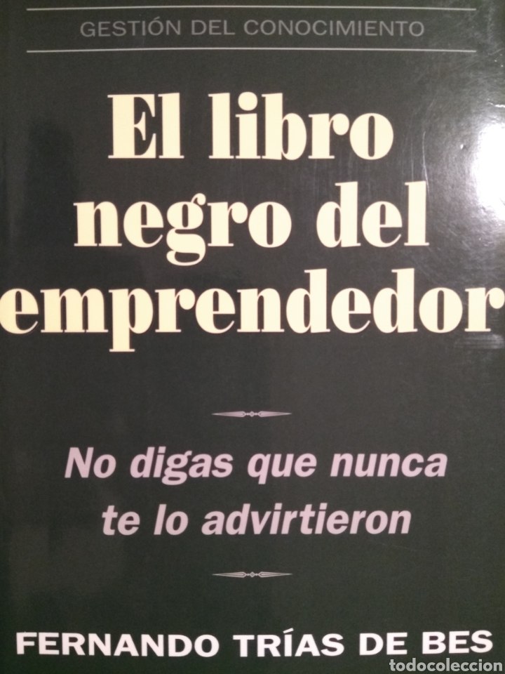 Libros de segunda mano: El Libro Negro del Emprendedor, Trias de Bes - Foto 1