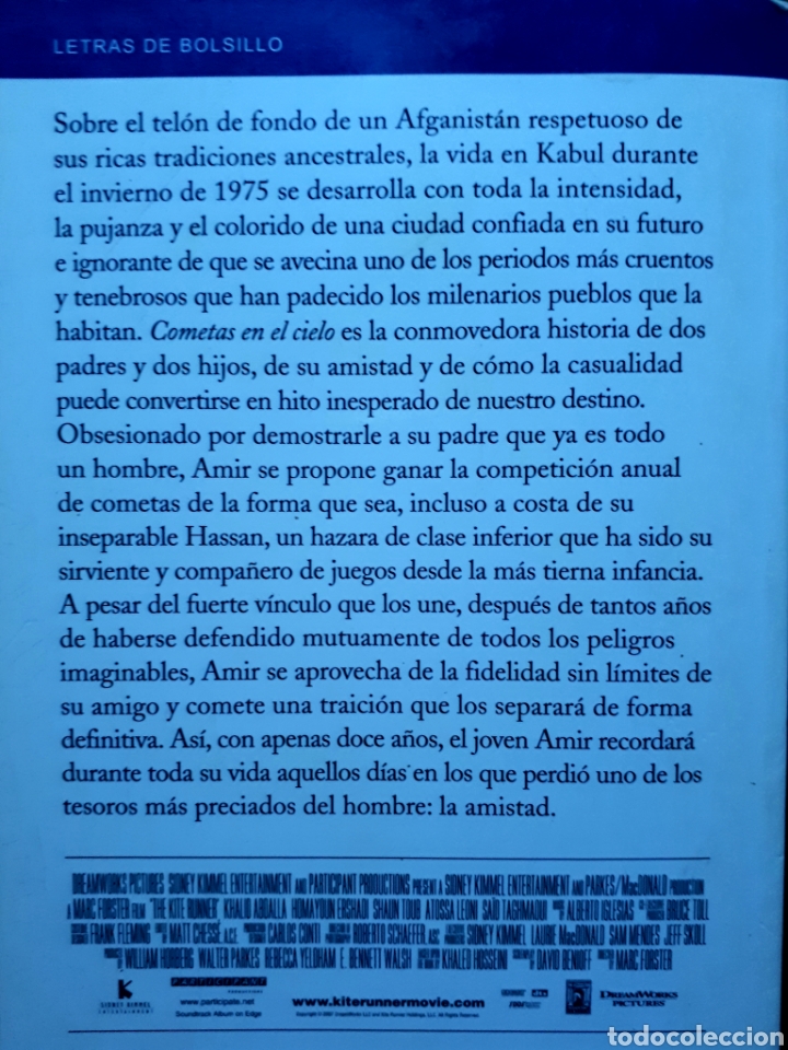 Libros de segunda mano: COMETAS EN EL CIELO - Khaled Hosseini - Foto 2