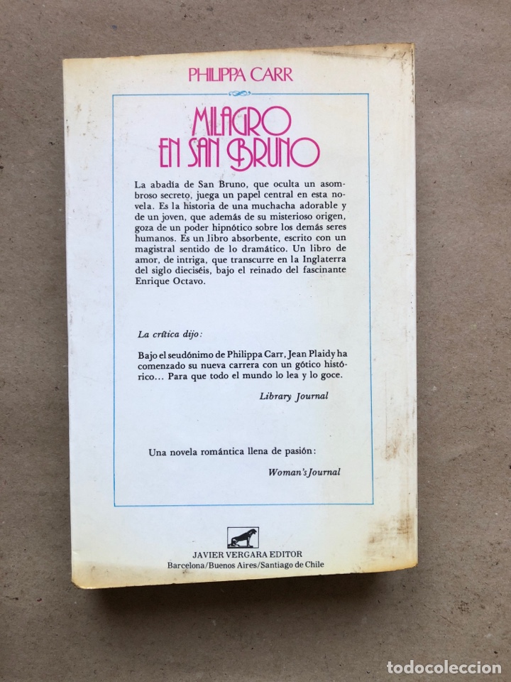 Libros de segunda mano: MILAGRO EN SAN BRUNO. PHILIPPA CARR. JAVIER VERGARA EDITOR 1977. - Foto 6