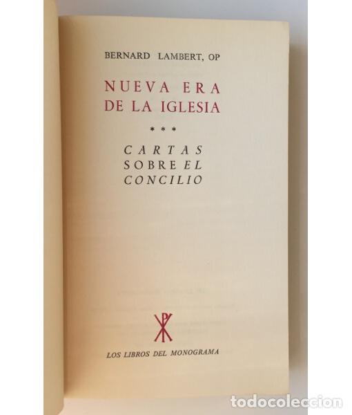 Libros de segunda mano: CARTAS SOBRE EL CONCILIO. LAMBERT, Bernard. Ediciones Cristiandad. 1964. - Foto 2