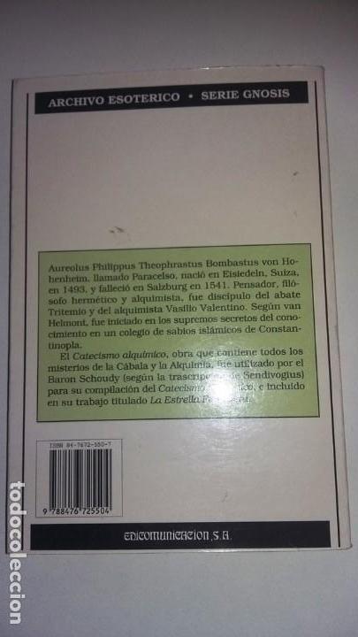 Libros de segunda mano: Alquimia Catecismo Alquimico. Paracelso - Foto 2