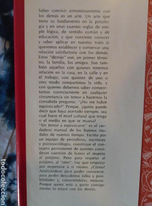 Libros de segunda mano: SIN TEMOR A EQUIVOCARSE - (MANUAL DE BUENOS MODALES Y PROTOCOLO) - Foto 3