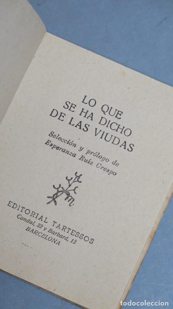 Libros de segunda mano: LIBRO MINIATURA. LO QUE SE HA DICHO DE LAS VIUDAS - Foto 2