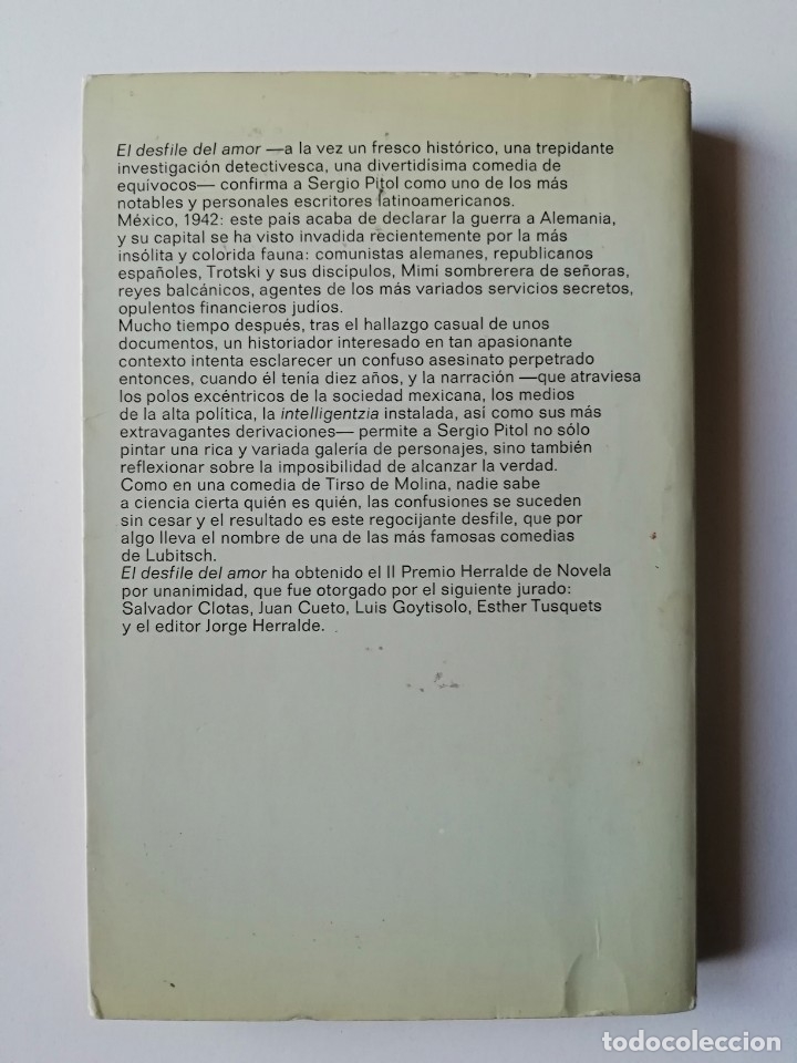 Libros de segunda mano: EL DESFILE DEL AMOR - SERGIO PITOL - ED ANAGRAMA 1984 - Foto 2