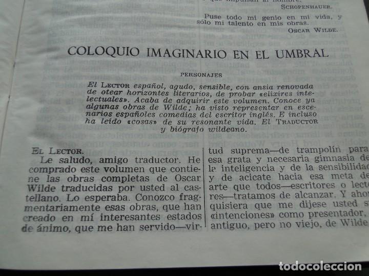 Libros de segunda mano: OSCAR WILDE OBRAS COMPLETAS EDITORIAL AGUILAR 1961 - Foto 4