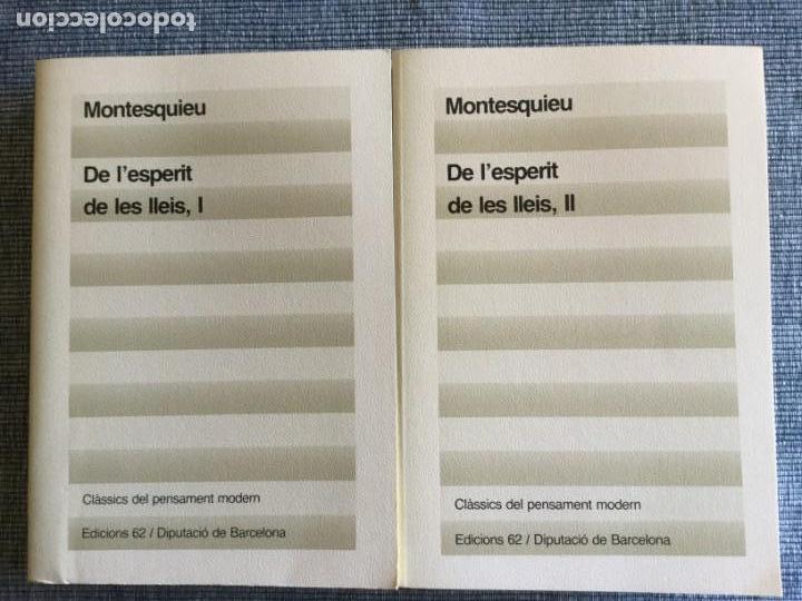 Libros de segunda mano: De lesperit de les lleis.2 volums. Montesquieu. Obra completa. - Foto 1