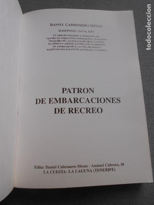 Libros de segunda mano: PATRON DE EMBARCACIONES DE RECREO - Foto 2