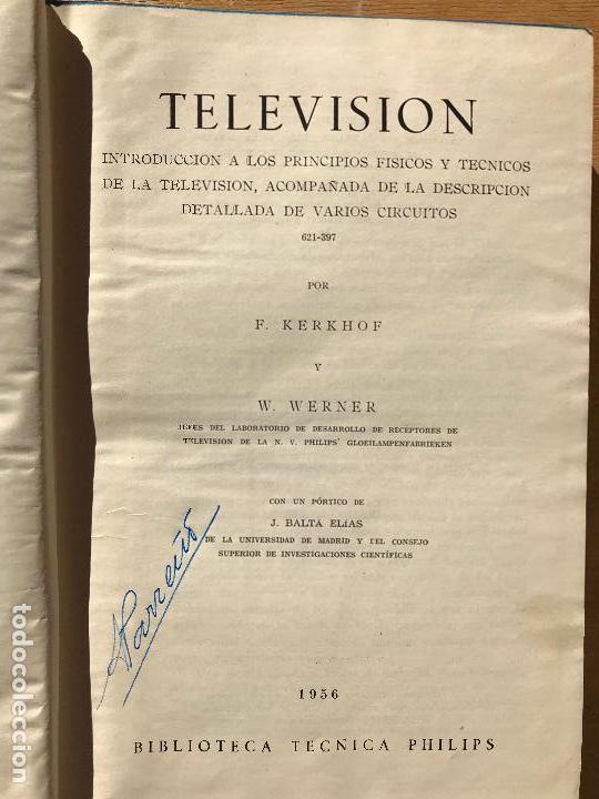 Libros de segunda mano: TELEVISI&Oacute;N. F. KERKHOF y W. WERNER. - Foto 1