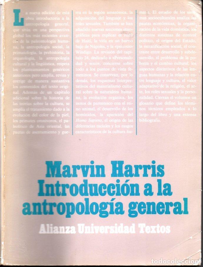 Libros de segunda mano: MARVIN HARRIS : INTRODUCCI&Oacute;N A LA ANTROPOLOG&Iacute;A GENERAL (ALIANZA, 1990) - Foto 1