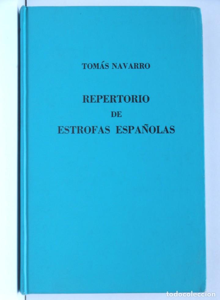 Libros de segunda mano: Repertorio de Estrofas Espa&ntilde;olas - Tom&aacute;s Navarro - Foto 1