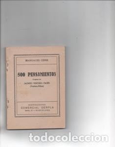 Libros de segunda mano: 500 pensamientos. Jacinto Ventura Pag&eacute;s. - Foto 1