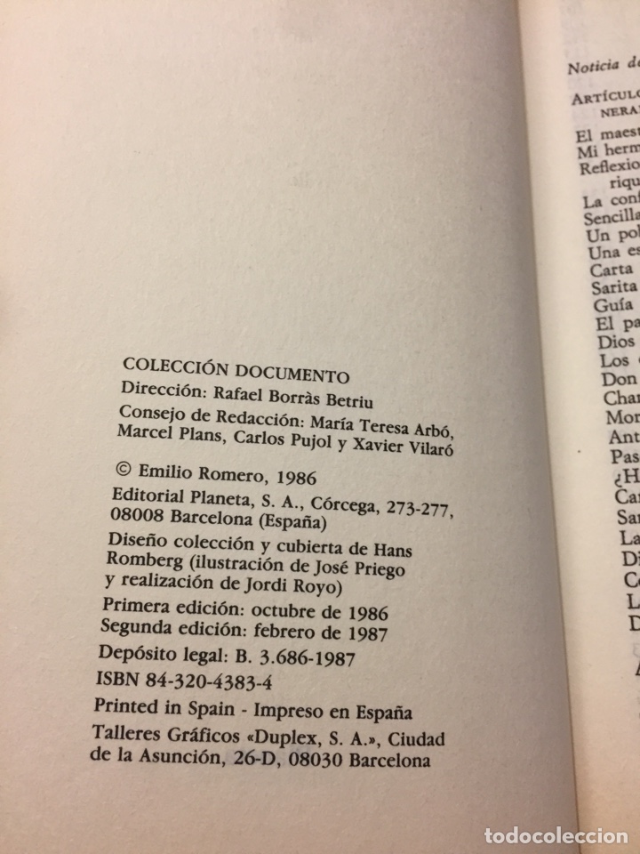 Libros de segunda mano: Testigo de la Historia. Emilio Romero - Foto 2