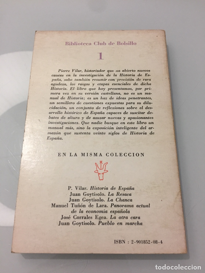 Libros de segunda mano: Historia de Espa&ntilde;a. Pierre Vilar - Foto 2
