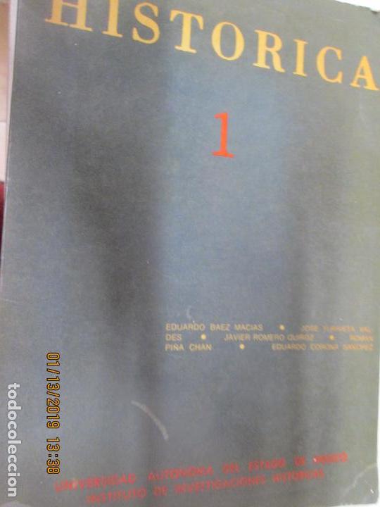 Libri di seconda mano: HISTORICA  1 UNIVERSIDAD AUTONOMA DEL ESTADO DE MEXICO A&Ntilde;O 1976  TOMO 1 VOLUMEN 1