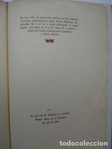 Libros de segunda mano: Ricardo E. Molinari - Seis cantares...Rafael Alberti. Solo 50 ej. - Foto 3