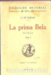 Libros de segunda mano: La prima Bela Tomo I - Balzac, Honor&eacute; de - Foto 1