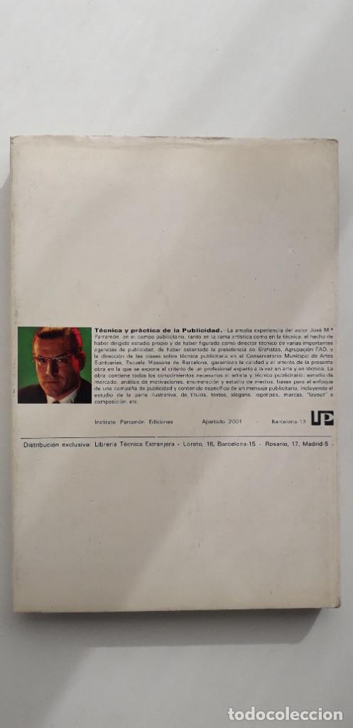 Libros de segunda mano: PUBLICIDAD. TECNICA Y PRACTICA - JOSE M&ordf; PARRAMON - Foto 3