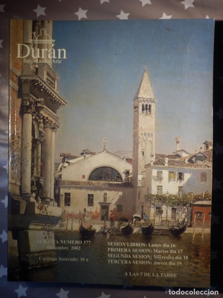 Libros de segunda mano: Cat&aacute;logo Subastas Duran - N&ordm; 377 - Diciembre 2002 - Foto 1