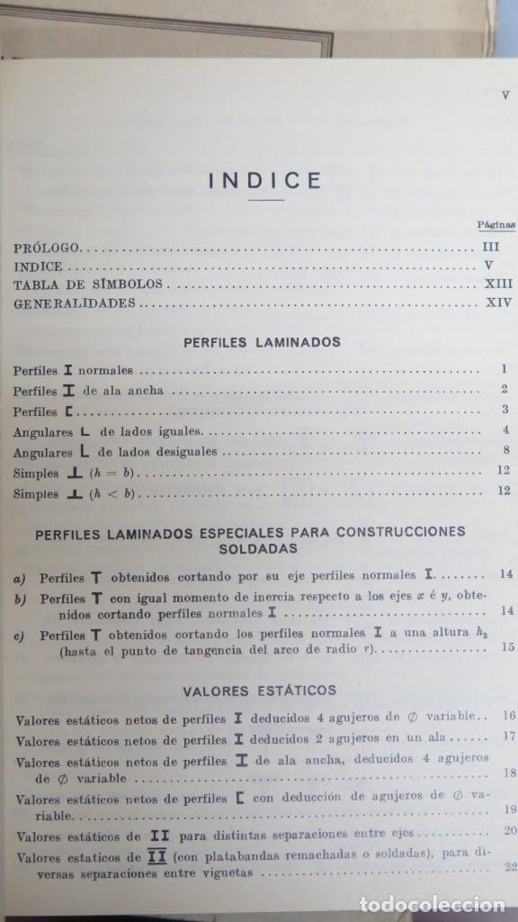 Libros de segunda mano: PRONTUARIO PARA EL EMPLEO DEL ACERO LAMINADO - Foto 2