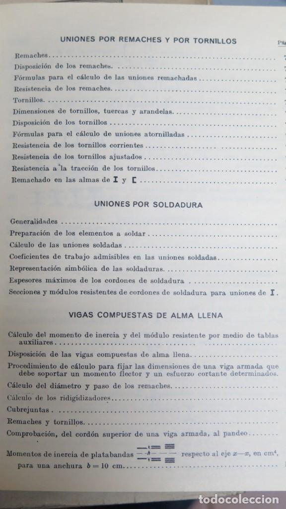 Libros de segunda mano: PRONTUARIO PARA EL EMPLEO DEL ACERO LAMINADO - Foto 4