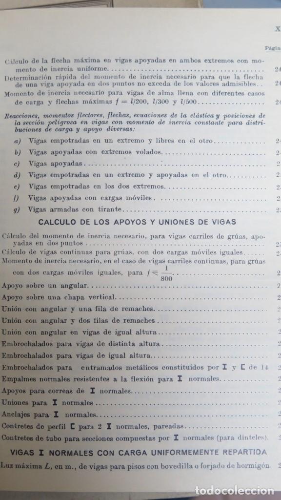 Libros de segunda mano: PRONTUARIO PARA EL EMPLEO DEL ACERO LAMINADO - Foto 8