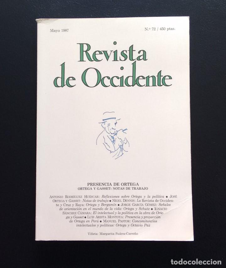 Libros de segunda mano: REVISTA DE OCCIDENTE. N&ordm; 72. MADRID, MAYO 1987. - Foto 1