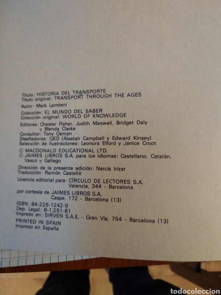 Libros de segunda mano: Historia del transporte. Mark Lambert. - Foto 3
