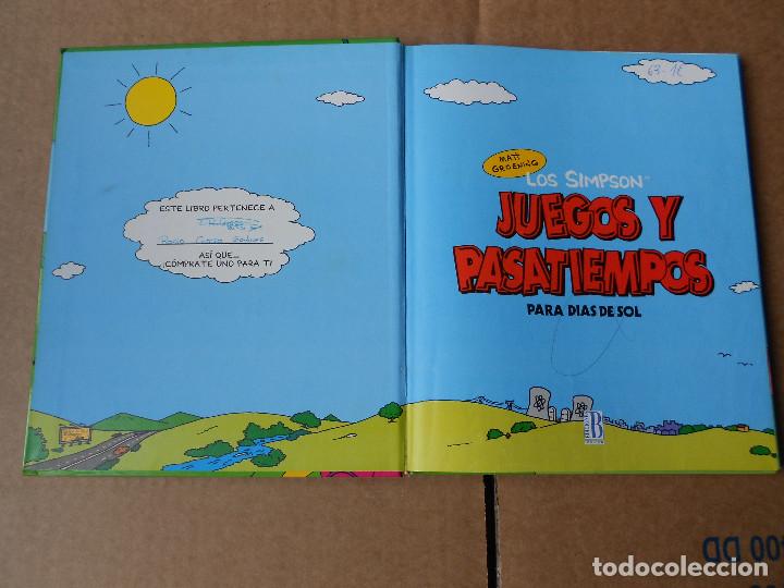 Libros de segunda mano: LOS SIMPSONS JUEGOS Y PASATIEMPOS PARA DIAS DE SOL EDICIONES B 1995 - Foto 2