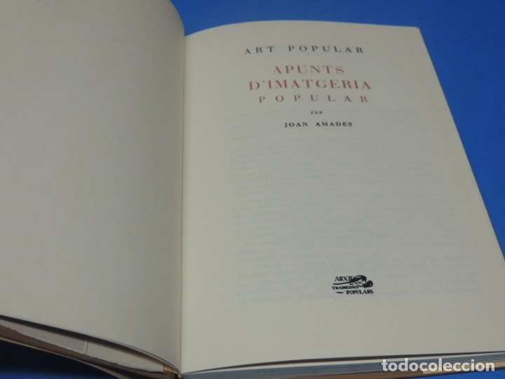 Libros de segunda mano: APUNTS DIMATGERIA . Art popular .- Amades, Joan - Foto 2