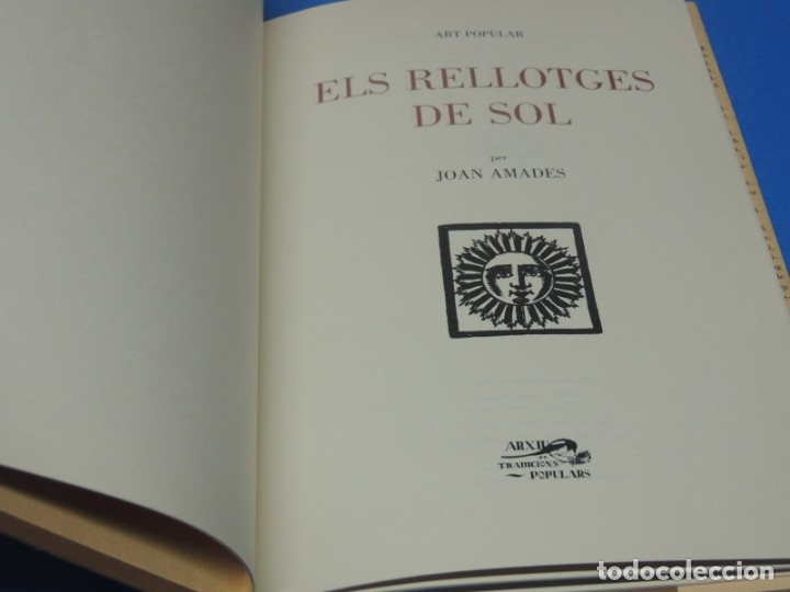 Libros de segunda mano: ELS RELLOTGES DE SOL. Art Popular.-  AMADES, Joan - Foto 2