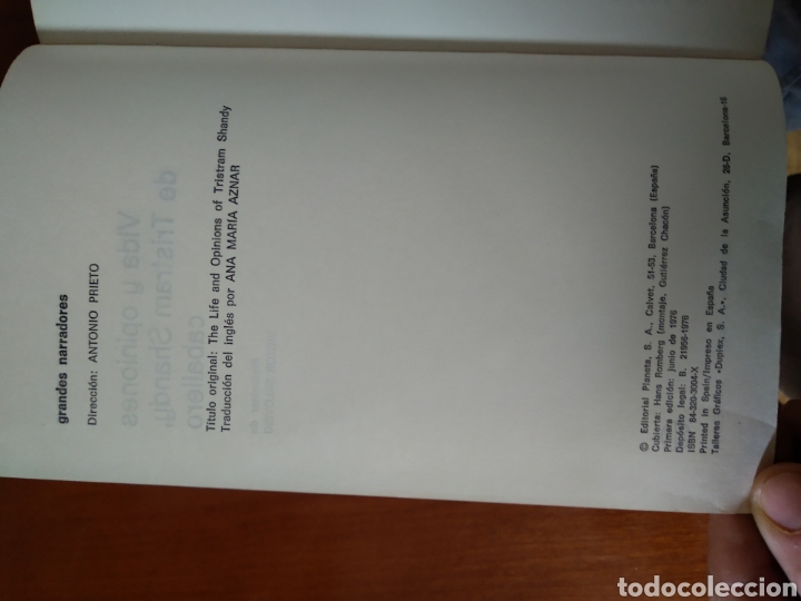 Libros de segunda mano: TRISTAM SHANDY. LAURENCE STERNE ED. PLANETA #0088 - Foto 4