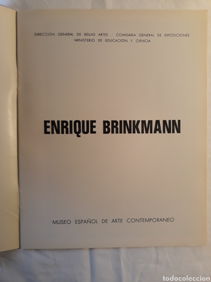 Libros de segunda mano: Catalogo de la exposicion Enrique Brinkmann 1972 Madrid. - Foto 2